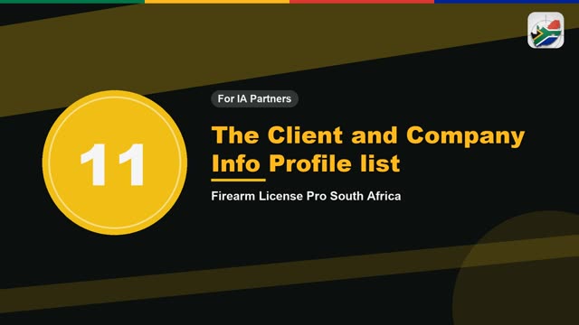 The Client and Company Info Profile list