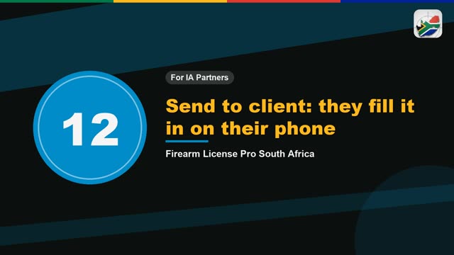 Send to client: they fill it in on their phone